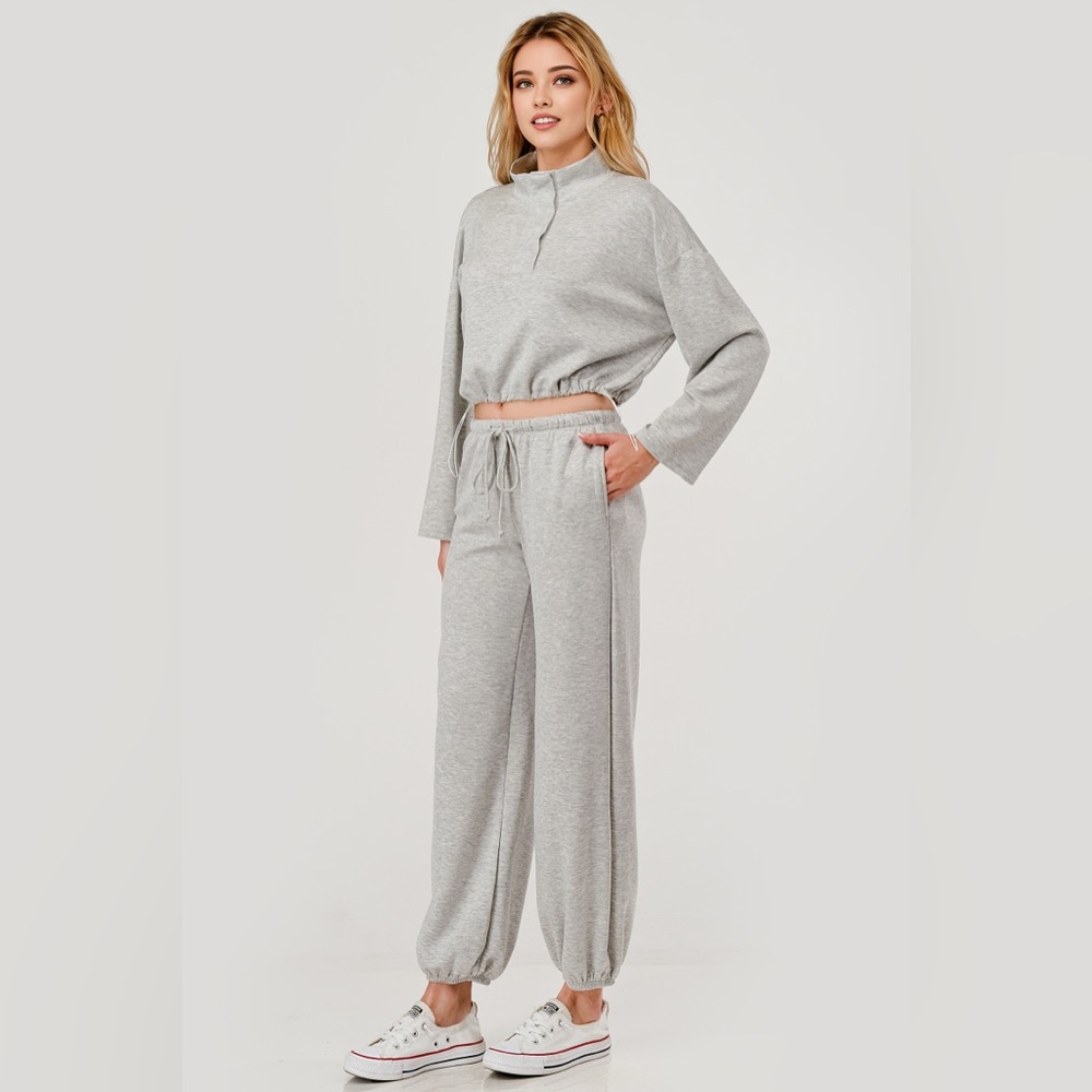 Shosho Gray Track Pants & Joggers Set